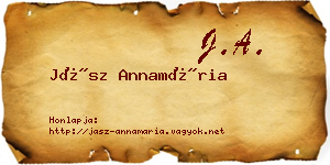 Jász Annamária névjegykártya