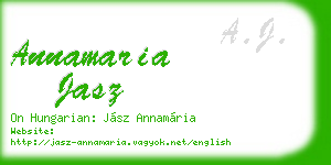annamaria jasz business card