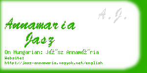 annamaria jasz business card